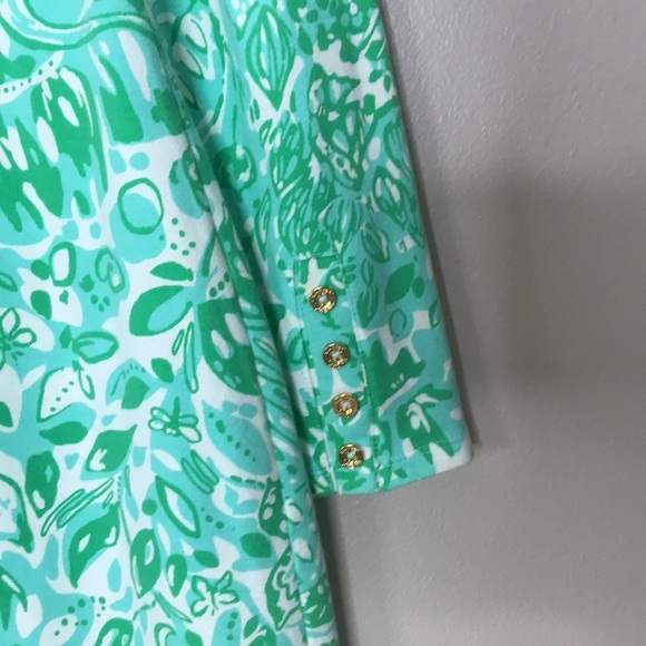 Lilly Pulitzer cotton green bungle in the jungle pullover v-neck dress small - Picture 12 of 12